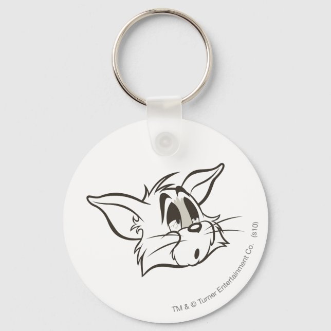 Tom Sleepy Cat Keychain (Front)