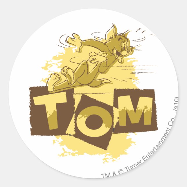 Tom Sliding Stop Classic Round Sticker (Front)