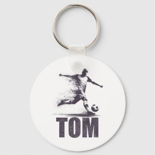 Tom Soccer Boys Personalized First Name Tom Keychain