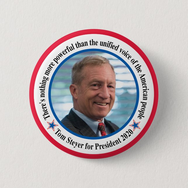 tom steyer 2 inch round button (Front)