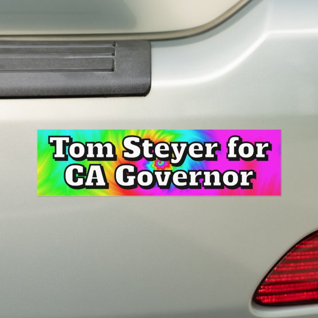 Tom Steyer for CA Governor  Bumper Sticker (On Car)