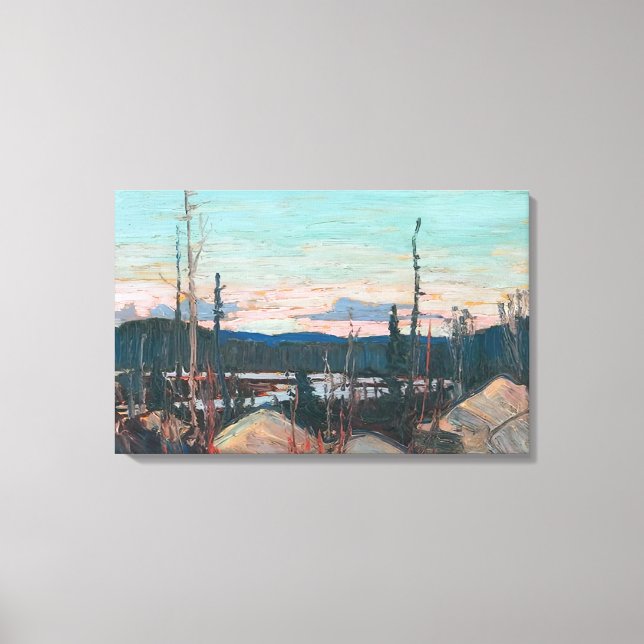 Tom Thomson - BURNT AREA WITH RAGGED ROCKS 1915 Canvas Print (Front)