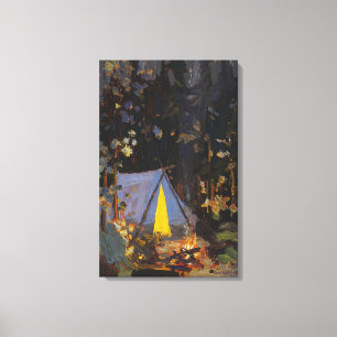 Tom Thomson - CAMPFIRE 1916 Canvas Print