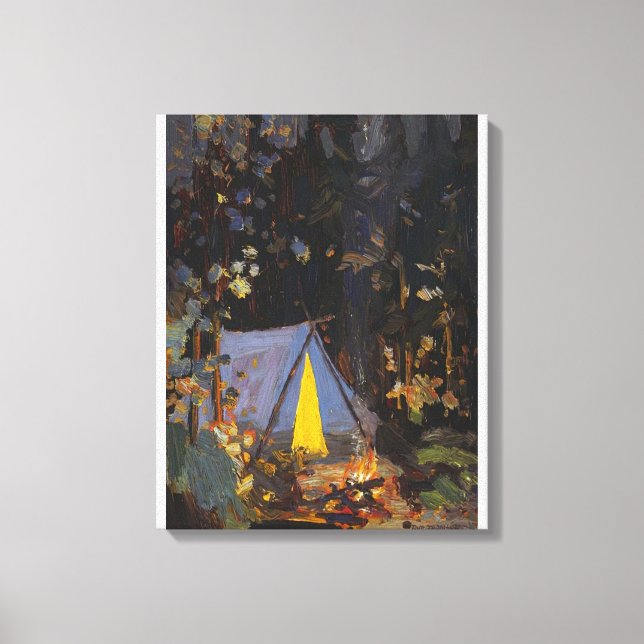 Tom Thomson - CAMPFIRE 1916 Canvas Print (Front)