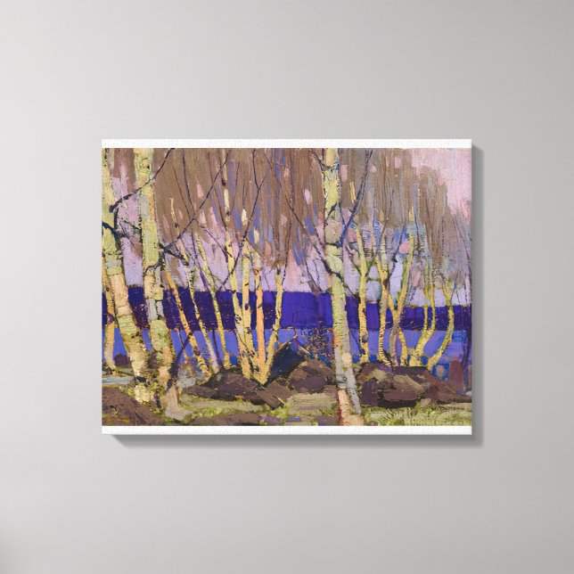 Tom Thomson - EVENING CANOE LAKE 1916 Canvas Print (Front)