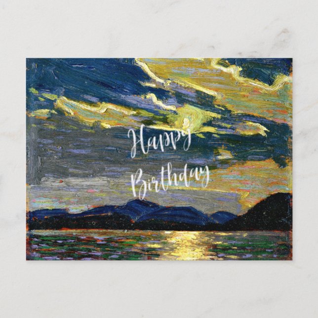Tom Thomson - Hot Summer Moonlight - Birthday Postcard (Front)