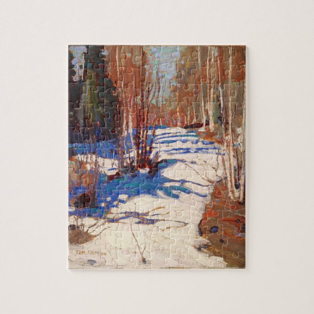 Tom Thomson Painting Path Behind Mowat Lodge Jigsaw Puzzle (Vertical)
