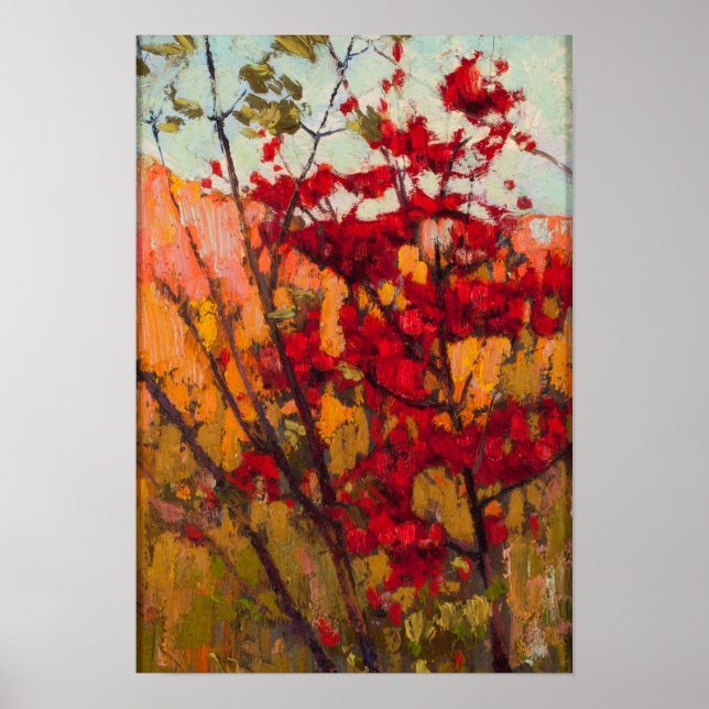 Tom Thomson Soft Maple in Autumn Poster (Front)