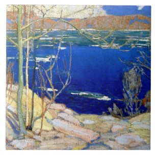 Tom Thomson - Spring Ice, popular painting, Tile