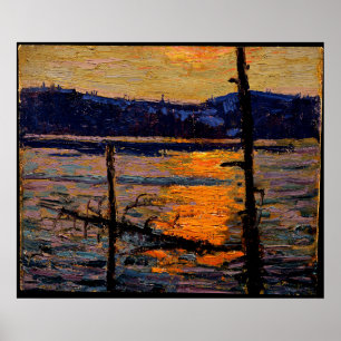 Tom Thomson - Sunset, Canoe Lake Poster