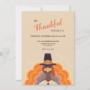 Tom Turkey Thanksgiving Invitation