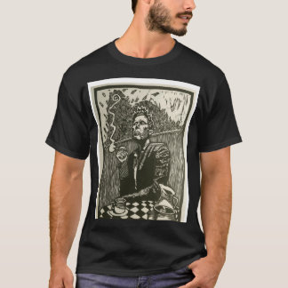 Tom Waits Smoking a Cigarette Graphite Artwork Gra T-Shirt