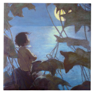 Tom Watching the Moon, Jessie Willcox Smith Tile