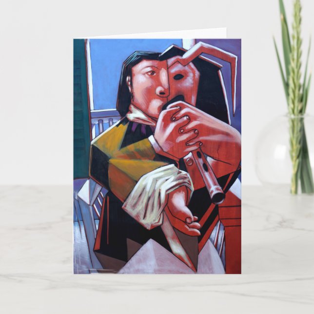 Tom X "Harlequin Flute" Note Card (Front)