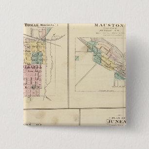 Tomah, Mauston, Fox Lake and Juneau 2 Inch Square Button