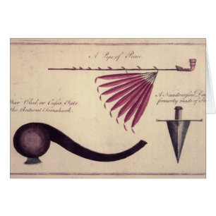 Tomahawk, tuyau de paix et poignard antiques,