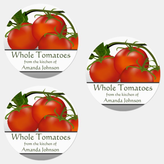 Tomate entier Tomates Canning Circle Étiquettes al (Groupe)