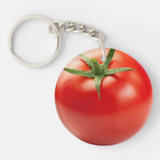 Tomate rouge fraîche d'isolement sur l'arrière - (Devant)