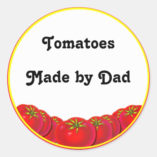 Tomates faites maison Étiquettes de canne sur mesu (Devant)