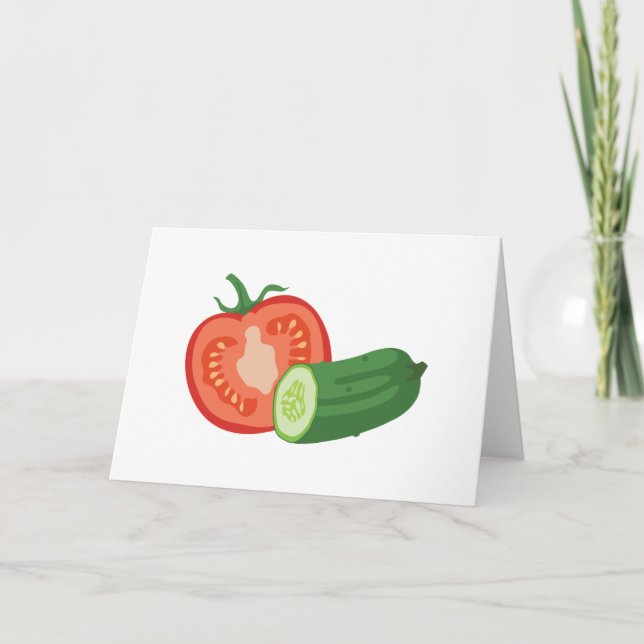 Tomato And Cucumber Card (Front)