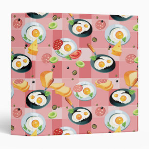 Tomato and Fried Eggs Pattern Binder