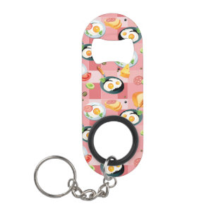 Tomato and Fried Eggs Pattern Keychain Bottle Opener