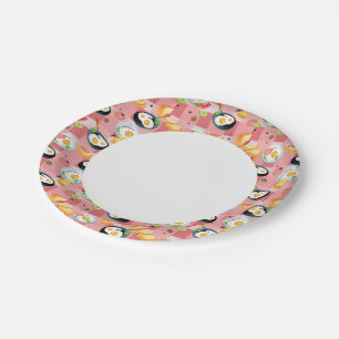 Tomato and Fried Eggs Pattern Paper Plate