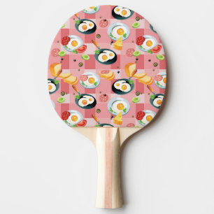 Tomato and Fried Eggs Pattern Ping Pong Paddle