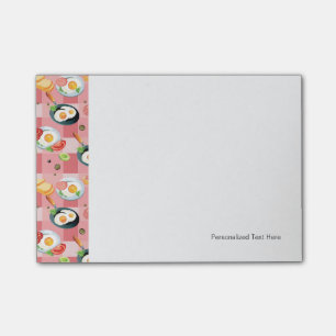 Tomato and Fried Eggs Pattern Post-it Notes