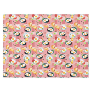 Tomato and Fried Eggs Pattern Tablecloth