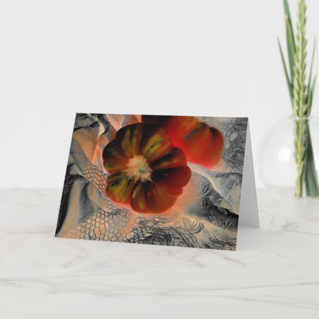 "Tomato and Lace" Digitally Altered Still Life Card (Front)