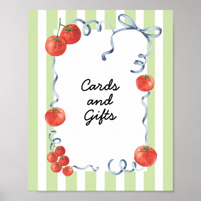 Tomato Baby shower Cards & Gifts Poster (Front)