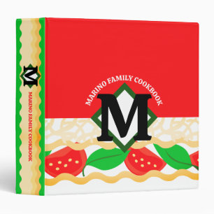 Tomato basil lasagna Italian food recipe binder