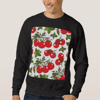 Tomato Basil Seamless Kitchen Pattern Sweatshirt