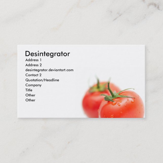 Tomato Business Card (Front)
