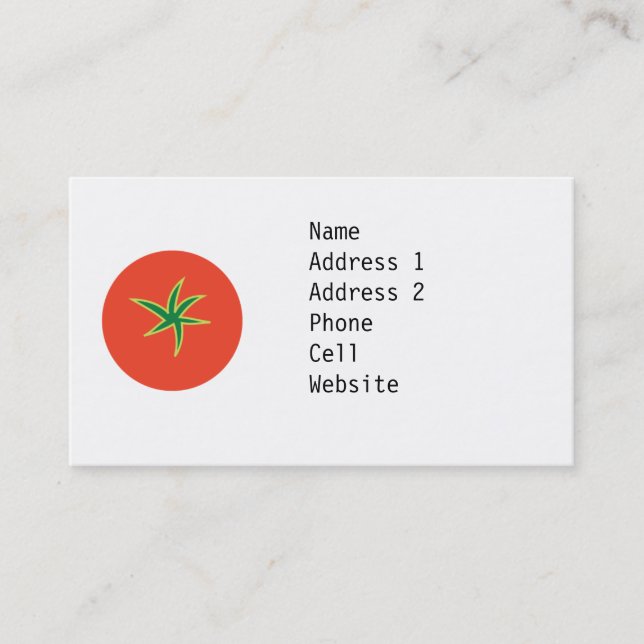 Tomato Business Card (Front)