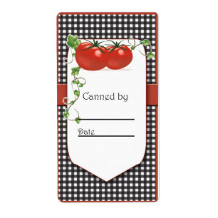 Tomato Canning Jar Labels