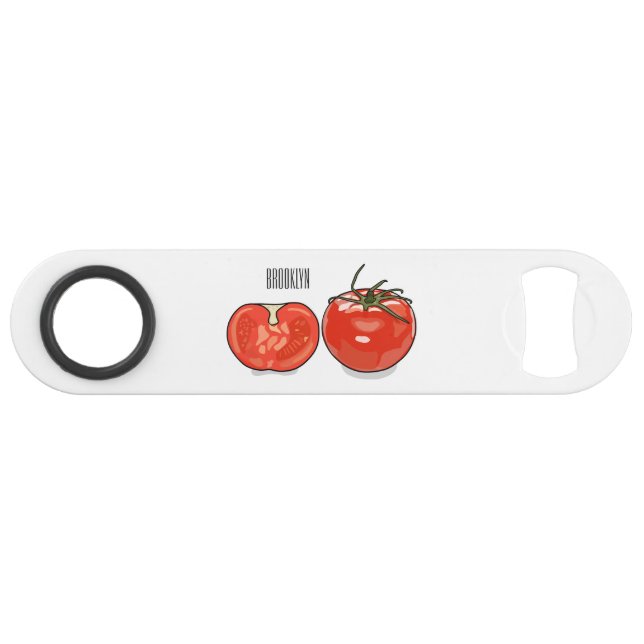 Tomato cartoon illustration  bar key (Front (Horizontal))