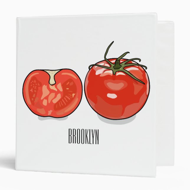 Tomato cartoon illustration  binder (Front/Inside)