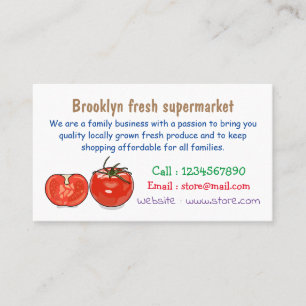 Tomato cartoon illustration business card