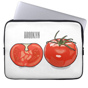 Tomato cartoon illustration laptop sleeve