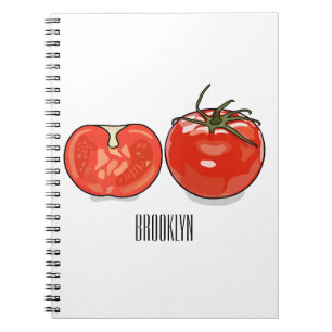 Tomato cartoon illustration notebook