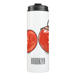 Tomato cartoon illustration thermal tumbler