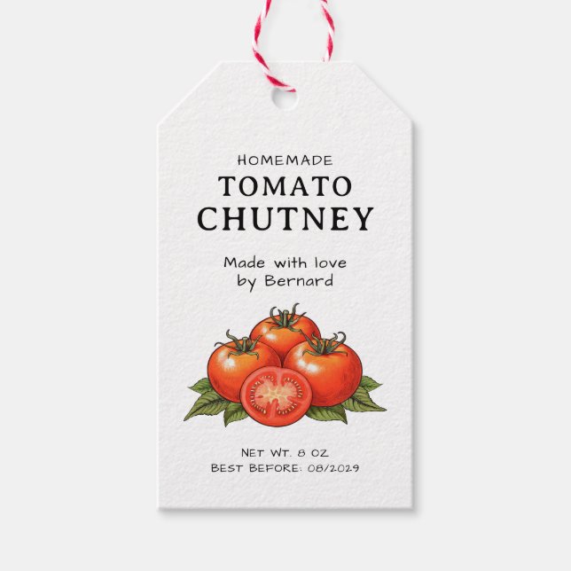 Tomato chutney label (Front)