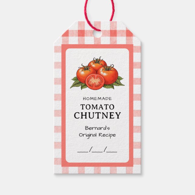 Tomato Chutney Preserve Gift Tags (Front)