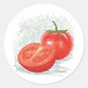 tomato classic round sticker