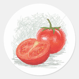 tomato classic round sticker