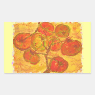tomato cluster watercolour sticker