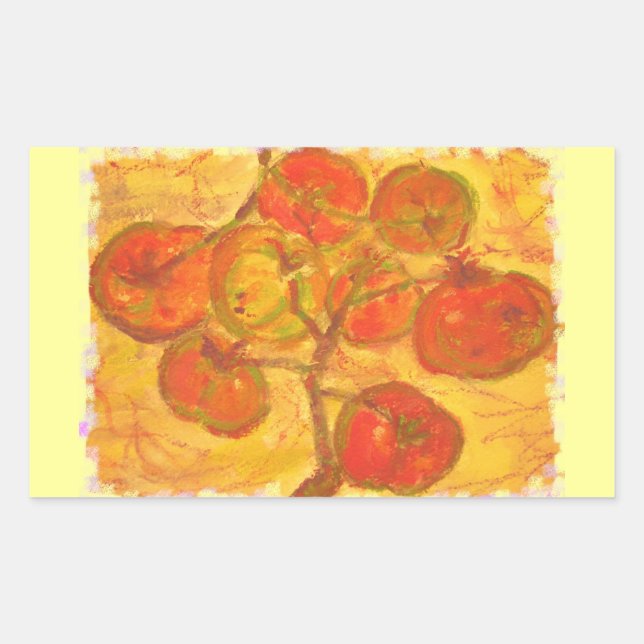 tomato cluster watercolour sticker (Front)