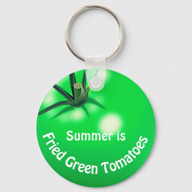 Tomato fried green tomatoes cute summer keychain (Front)